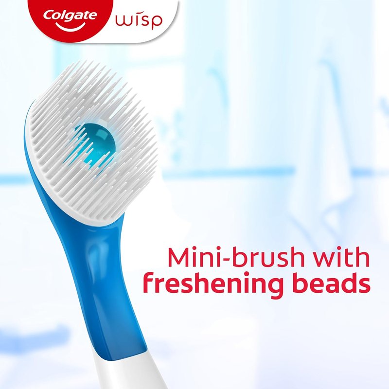 Colgate Max Fresh Wisp Disposable Travel Toothbrushes - Peppermint Flavor | 24 Count (Pack of 4)