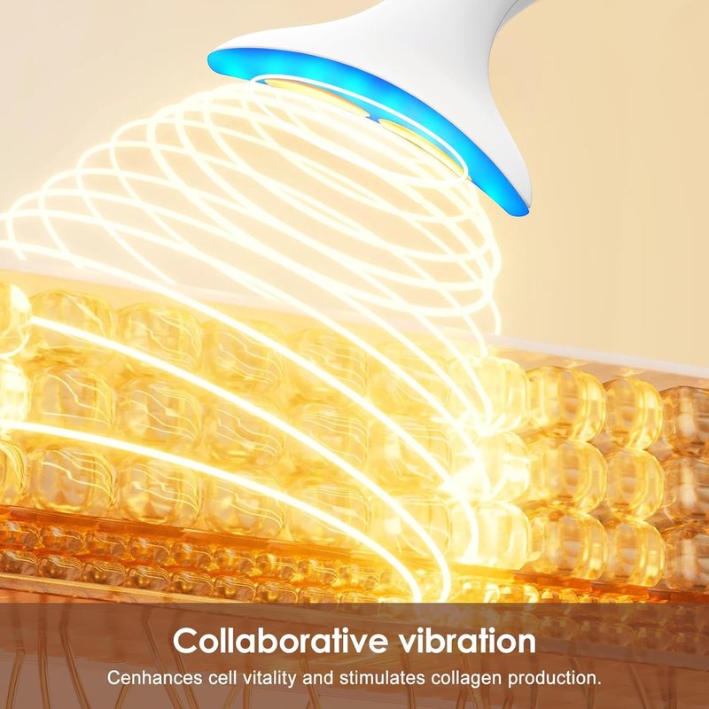 Facial and Neck Massager - Skin Lifting & Firming Tool for Wrinkle Reduction | Milky White