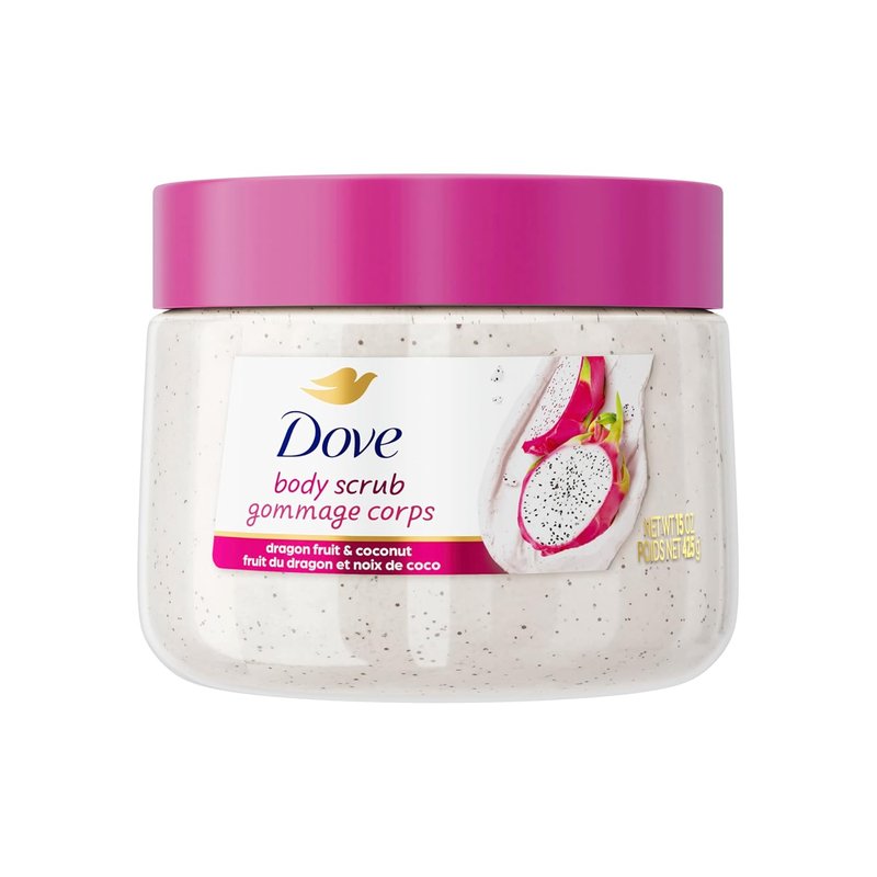 Dove Body Scrub - Dragon Fruit & Coconut Cream Exfoliates for Smooth, Radiant Skin | 15 oz