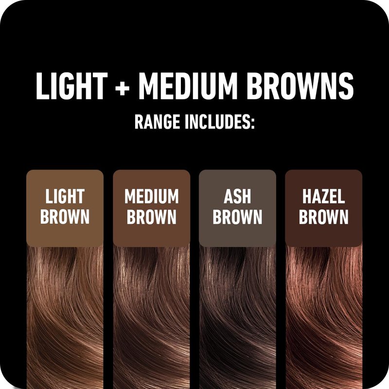 BOLDIFY Hairline Powder Color Sample Kit - Water-Resistant Root Touch Up Hair Color for Gray Coverage - 24-Hour Stain-Proof, Mess-Free Hair Powder for Thinning Hair - Light + Medium Browns