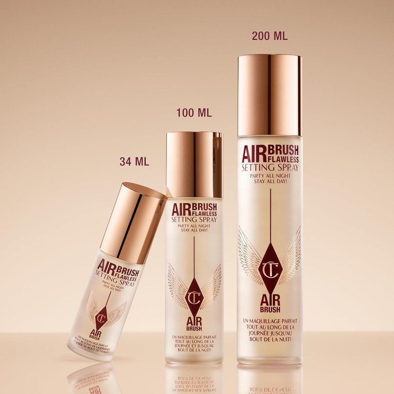 Charlotte Tilbury Airbrush Flawless Setting Spray - Ultra-Fine Hydrating Mist for Long-Lasting Makeup | 3.4 oz, Waterproof
