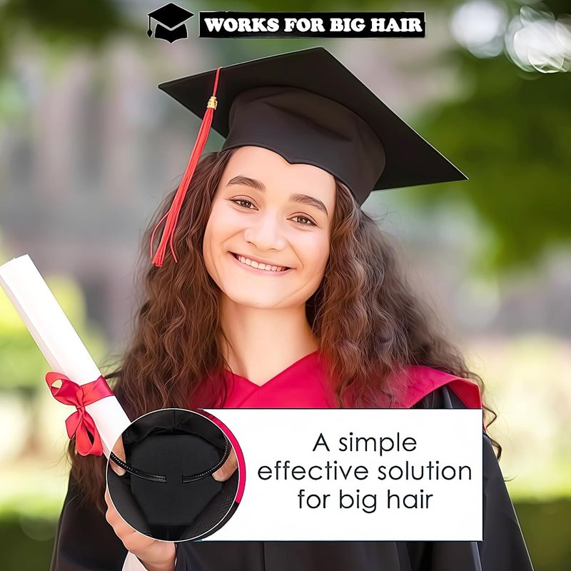 Graduation Cap Headband - Firm Anti-Fall Hairband for Graduates | Stylish Hat Accessory for Women
