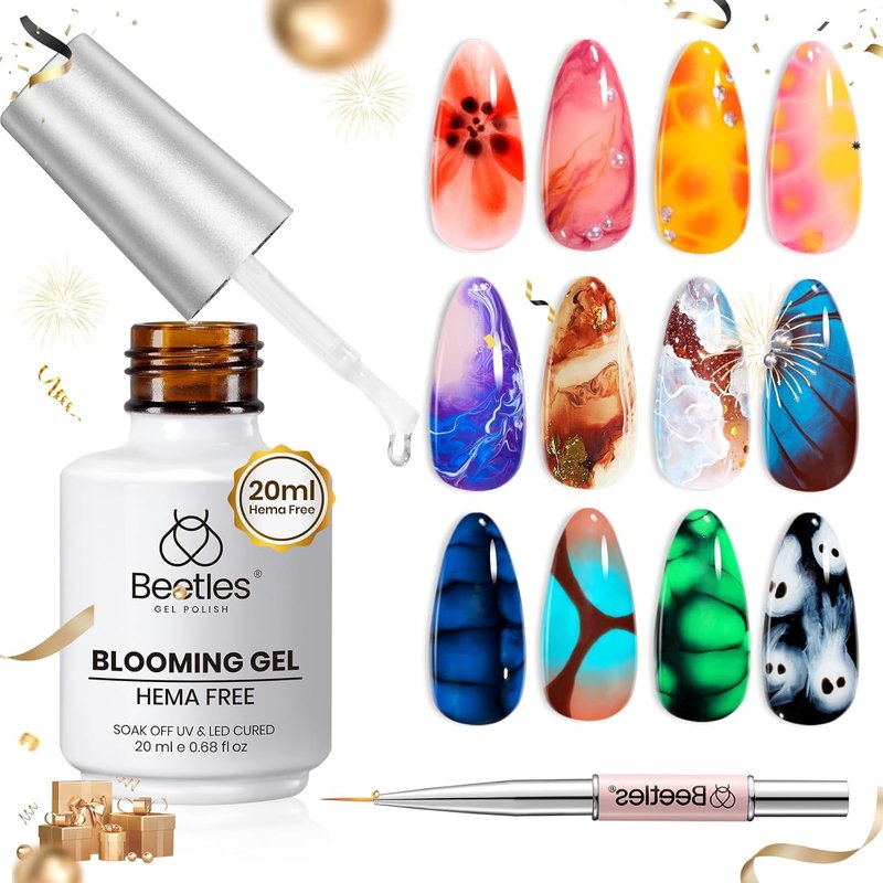 Beetles Gel Nail Polish Kit 80Pcs 55 Colors with 1PCS 20ml Nail Blooming Gel
