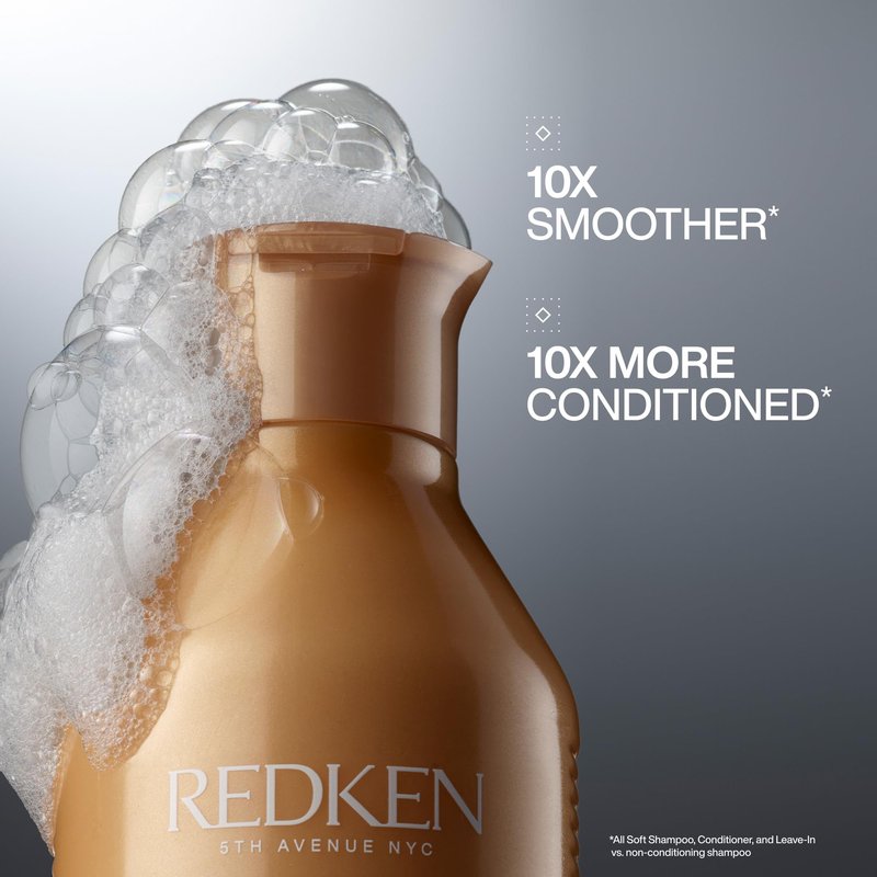 Redken All Soft Shampoo - Moisturizes & Hydrates Dry, Brittle Hair, Gently Cleanses and Softens, With Argan Oil, Safe For Color-Treated Hair, 16.9 Fl Oz