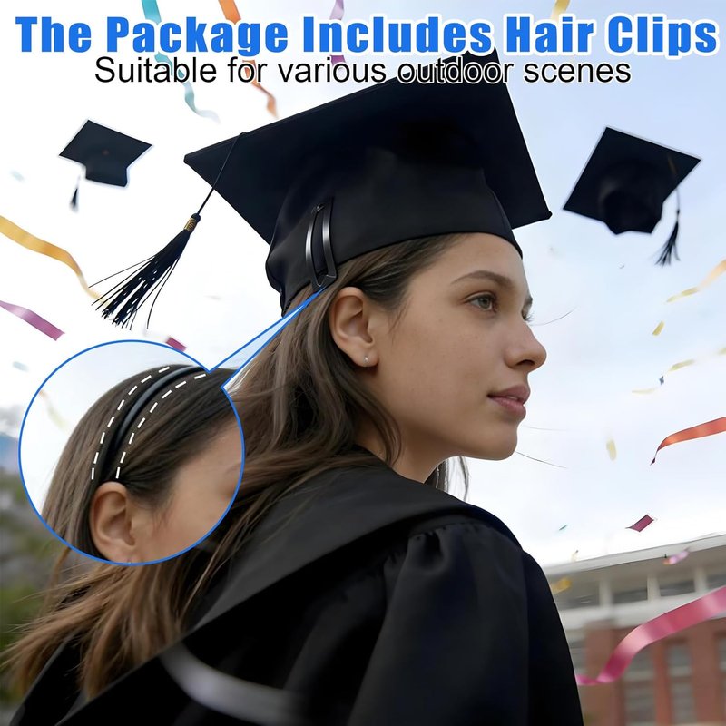 Graduation Cap Headband - Anti-Fall Grad Hat Accessory for Students | Unisex Design