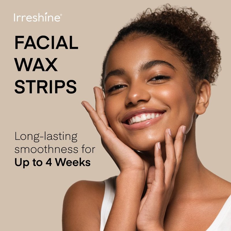Facial Wax Strips for Women – Face Hair Removal for Upper Lip, Chin & Eyebrow | Ready-to-Use, No Heat Needed | Vegan Formula | Made in Spain | 30 Strips + 3 Wipes