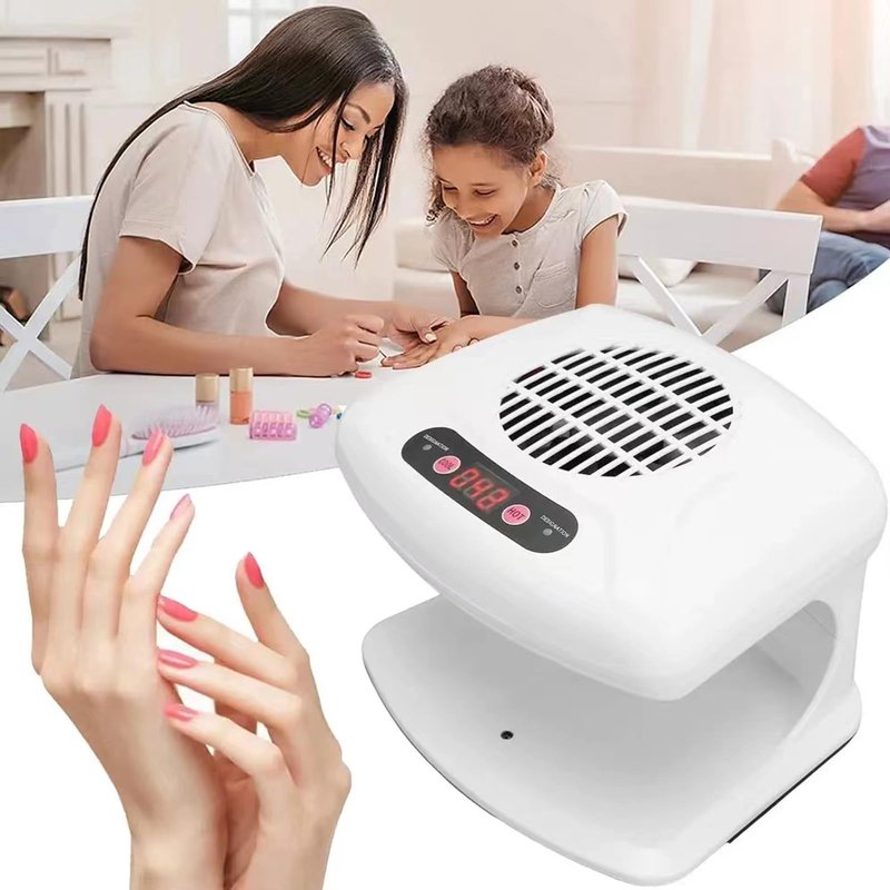 GGAIFbp Nail Dryer for Regular Polish 300W 2 in 1 Nail Drying Fan with Auto Sensor Hot and Cold Air Professional Nail Dryer for Manicure Salon and Daily Home Use (White)