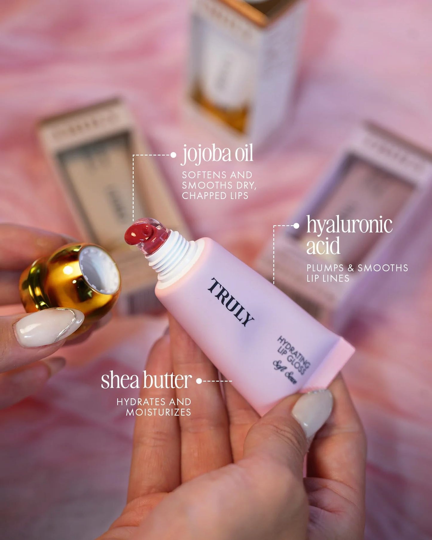 Truly Beauty Soft Serve Hydrating Lip Gloss | High Shine & Tinted, Infused with Hyaluronic Acid, Jojoba Oil & Shea Butter