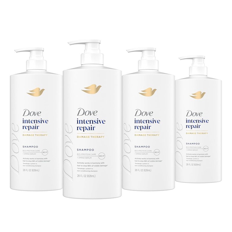 Dove Shampoo - Intensive Repair for Damaged Hair | Bio-Protein Care Technology, 28 Fl Oz (4 Pack)