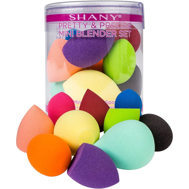 SHANY Pretty & Precise Mini Makeup Blender Puff Set - Premium Latex-Free Makeup Blender Beauty Sponges For Foundation and Blending - Set of 10