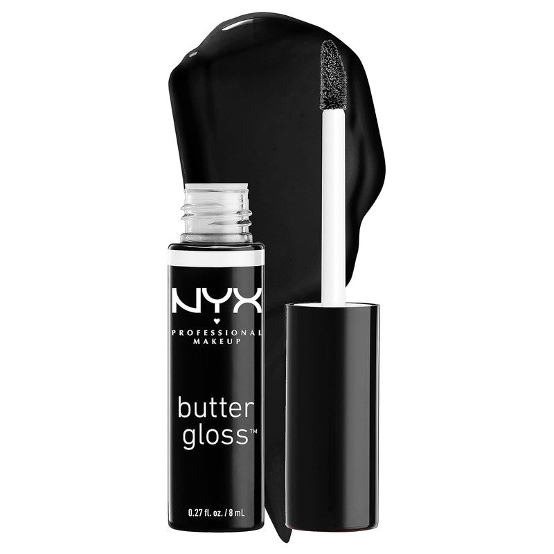 NYX Butter Gloss - Non-Sticky Lip Gloss for Smooth, Hydrated Lips | Licorice (Black)