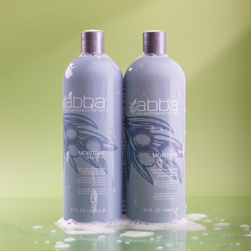 ABBA Moisture Shampoo, Olive & Peppermint Oil,8 Fl Oz (Pack of 1)