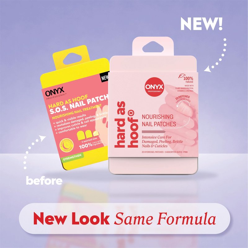 Onyx Professional Hard as Hoof Nail Repair Patches - Nail and Cuticle Strengthening Treatment, Nail Strengthener and Growth, Nail Care, 20 Count