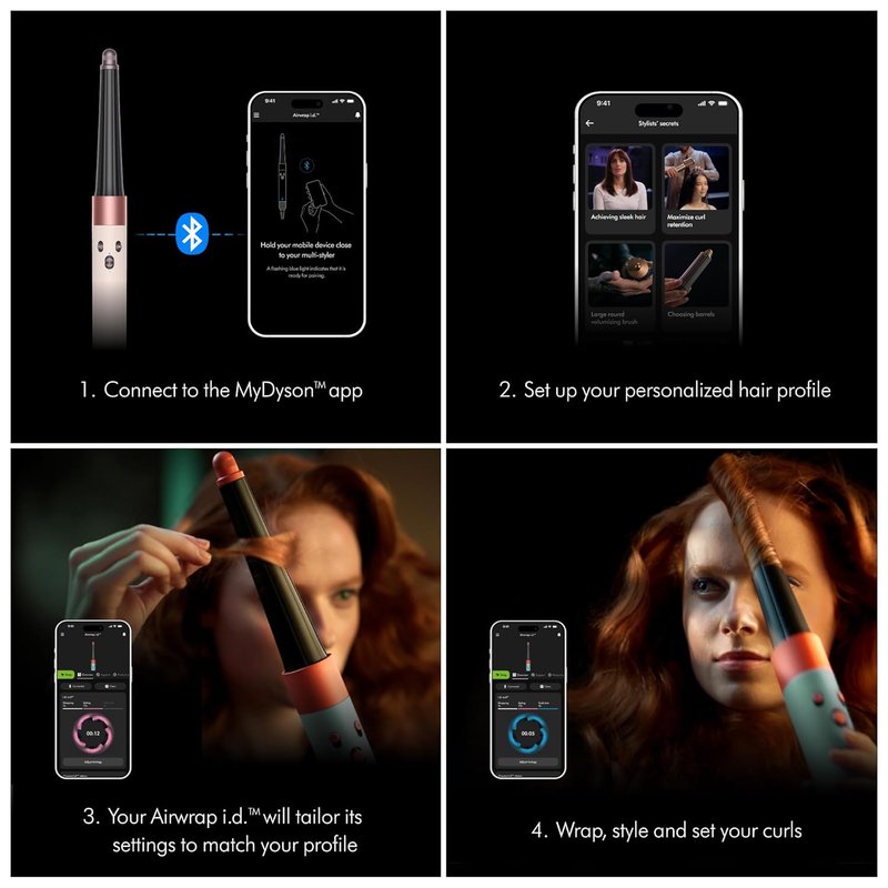 Dyson Airwrap Multi-Styler - 6-in-1 Intelligent Hair Styler with Bluetooth | No Heat Damage, Versatile Design