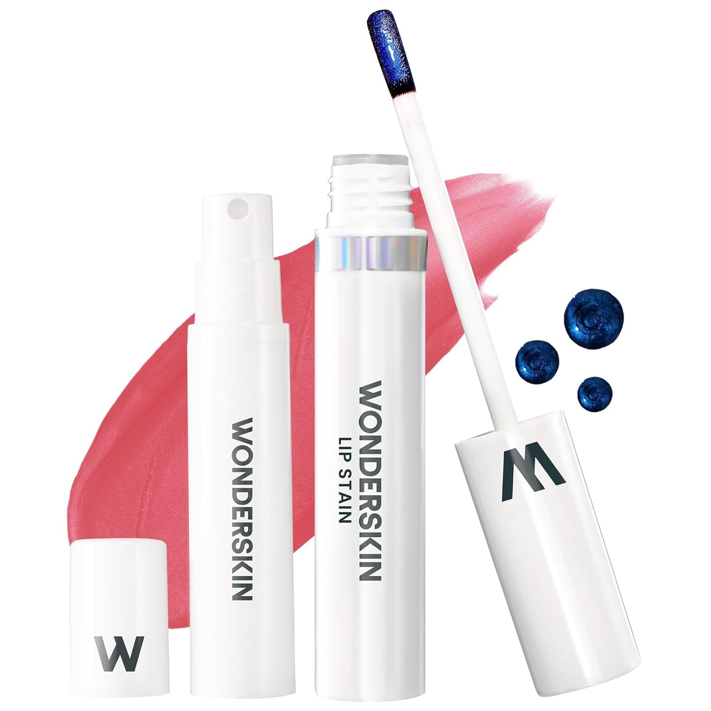 Wonderskin Wonder Blading Lip Stain Kit | Long-Lasting Waterproof Pink Tint - Transfer Proof Natural Makeup (Romance)