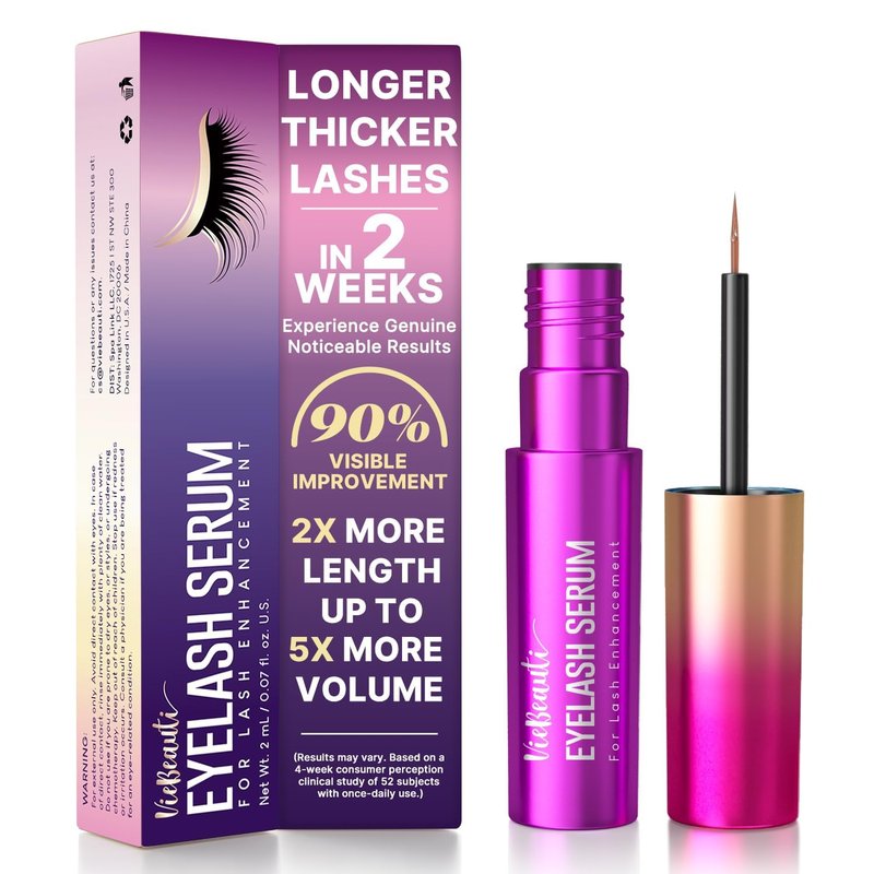 Lash Serum for Eyelash Growth - Advanced Formula for Longer, Fuller Lashes | Vegan & Cruelty-Free, 2mL