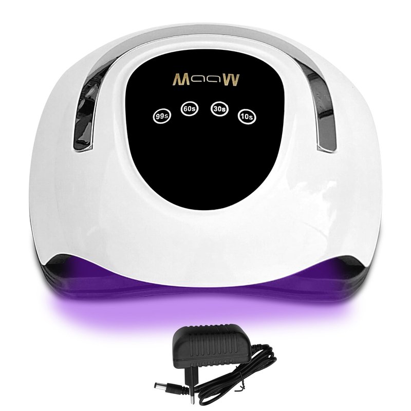 MAAW UV LED Nail Lamp 220W for Gel Polish – Professional Nail Dryer with Auto Sensor, 4 Timer Settings, Fast Curing UV Light for Gel Nails, Manicure & Pedicure – White