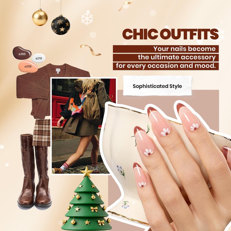 Beetles Summer Gel Polish Kit - Chic Outfits Collection 25 Colors Polish Set, Brown Purple Nude Red Black Color Gel Nails with 3Pcs Base Top Coat Soak off Uv Gel Manicure Kit Gift for Women