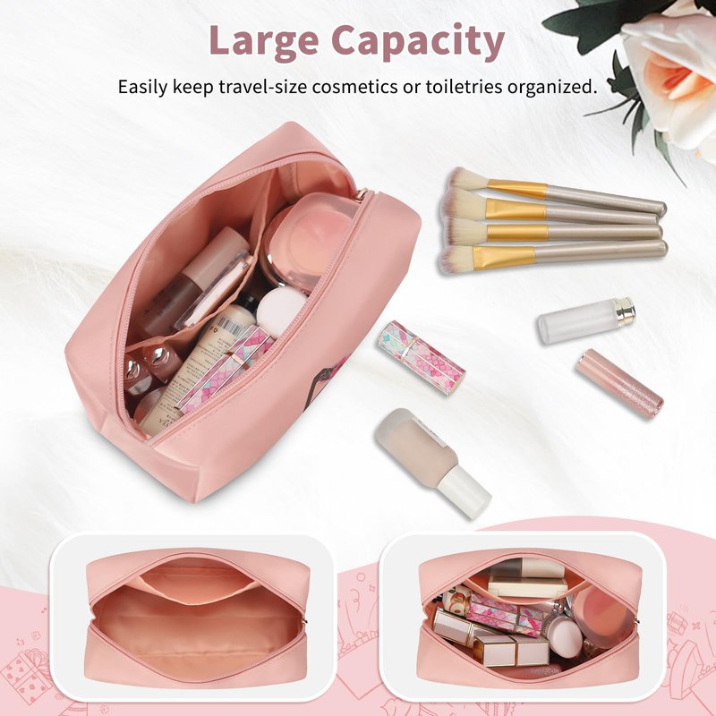 Initial Makeup Bag for Women, Travel Makeup Bag Small Cosmetic Bag, Birthday Gifts for Girls and Women, Teen Girls Gifts Trendy Stuff, Personalized Gifts for Grandkids Teacher Friends Bride Bridesmaid