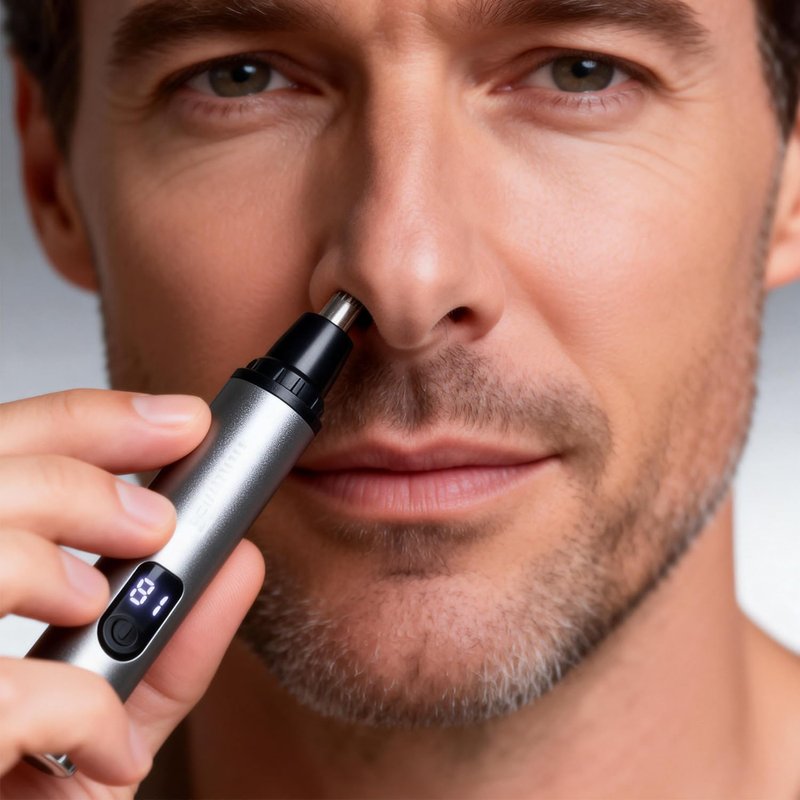 Ear and Nose Hair Trimmer - Portable, Easy-Clean Grooming Tool for Men & Women
