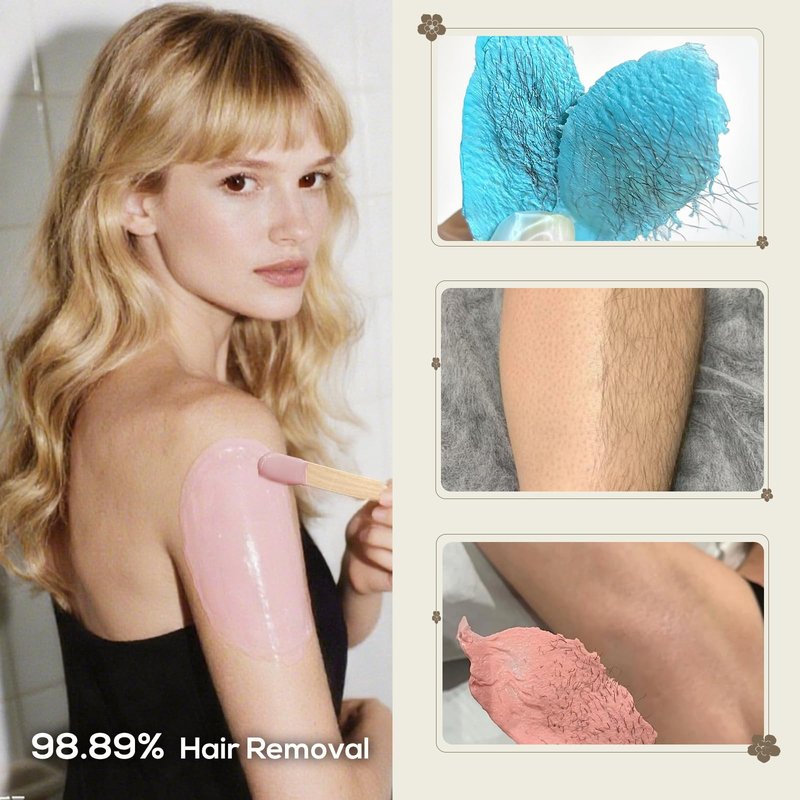 FEAMIRIA 300g Wax Beads - Hard Wax Beads for Brazilian Bikini & Coarse/Stubborn Hair, Wax Beads for Hair Removal At-Home Waxing,Hard Wax Works on Face, Body, Legs (Coconut)