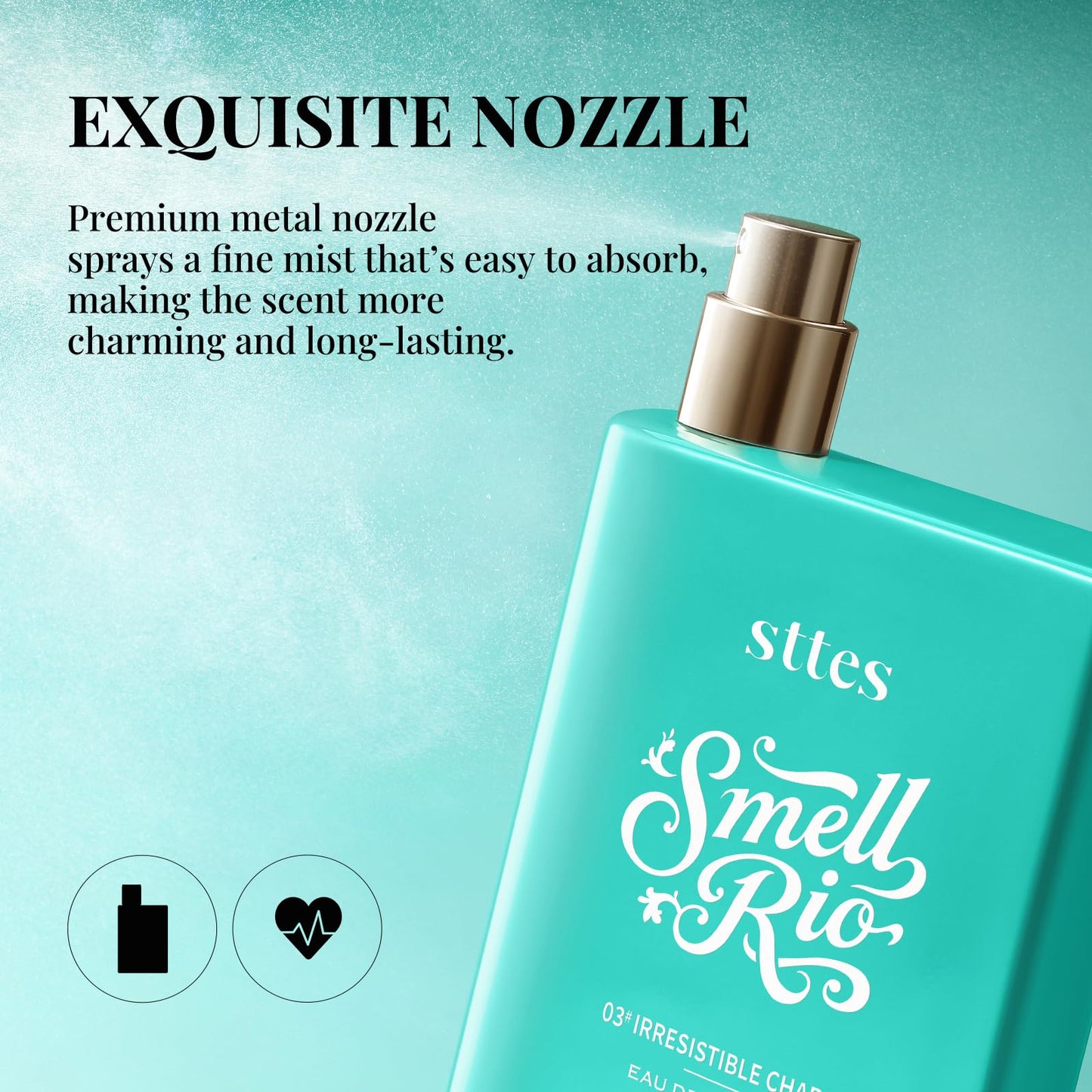 Sttes Smell Rio Perfume 03# (Irresistible Charm) Perfume for Women – Long-Lasting Hair Coconut, Vanilla & Toasted Praline Notes – Sweet Scentual Fragrance Eau de Parfum 100ml (3.4 fl oz)