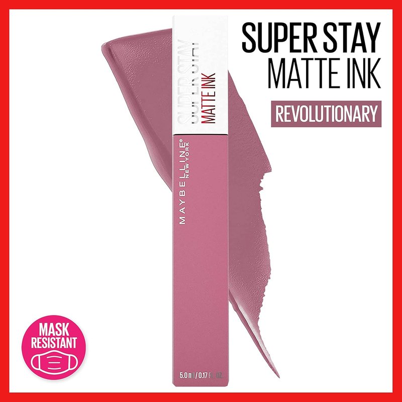 MAYBELLINE Super Stay Matte Ink Liquid Lipstick Bundle - Long-Lasting Color, 16H Wear | Shades Lover & Revolutionary