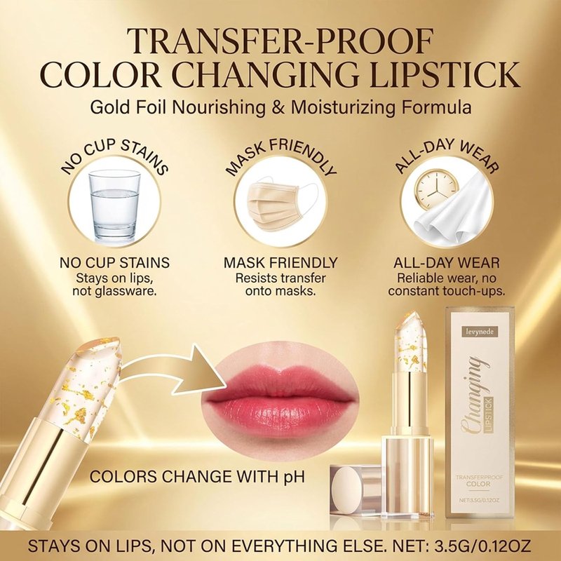 Skiennix Color Changing Lipstick - Transferproof PH Activated Tint Balm | Long-Lasting Hydrating Glow (1pc)