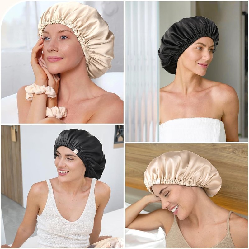 22 Momme 100% Mulberry Silk Sleep Cap - Adjustable Bonnet for Women | Hair Protection & Comfort