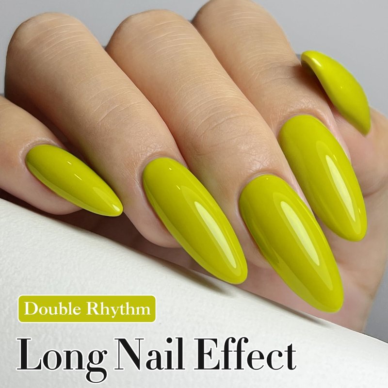 Double Rhythm 15ML Gel Nail Polish Pure Sheer Same Color Same Bottle Soak Off Gel Polish Art Manicure Salon DIY at Home for Women (Olive Green-A1307)