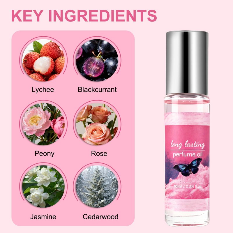 Jgppe Pheromones Perfumes for Women - Floral & Fruity Roll On Perfume Oil, 10ml Travel Size Long-Lasting Pheromone Perfume Oil, Vegan, Alcohol-Free, Perfume Gift for Women (1PC)