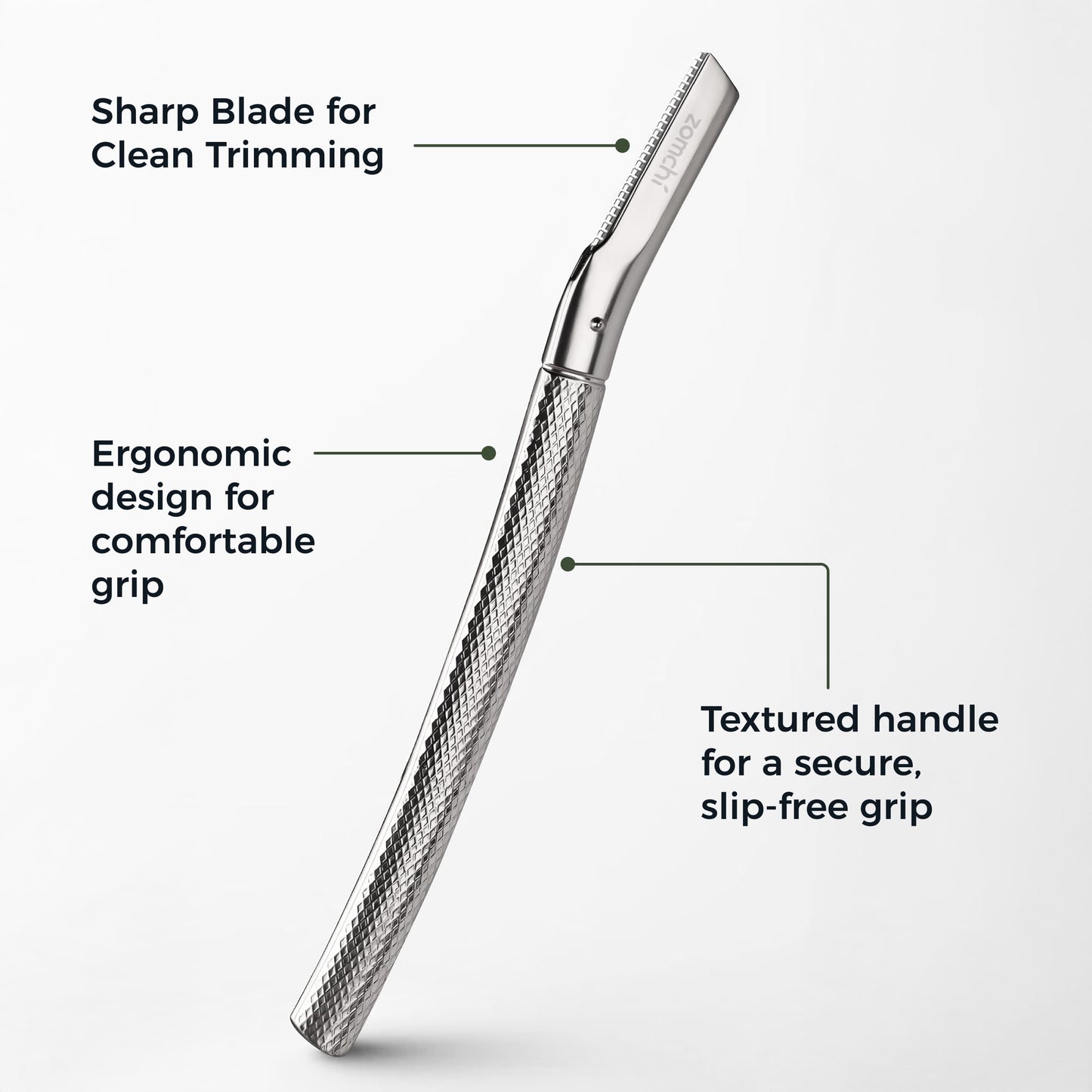 ZOMCHI Eyebrow Razor, Face Razors for Women&Men, Eyebrow Trimmer Shaper with Precision Cover,Facial Shaver with 6 Blades (Silver)