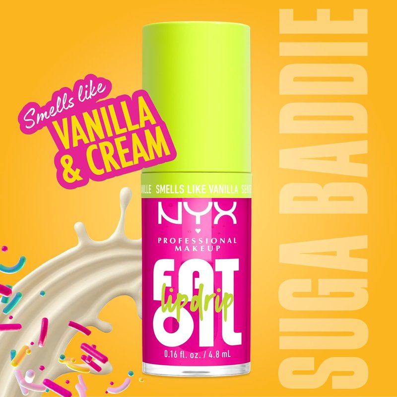 NYX Fat Oil Lip Drip - Tinted Moisturizing Lip Oil Gloss, 12 HR Hydration | Sheer Pink