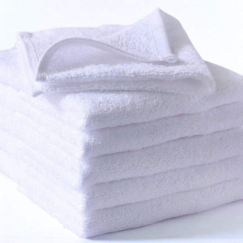 LIVINATI White 100% Cotton Wash Cloths for Showering Body and Face - 12"X12" 6 Pack Washcloths - Small Terry Towel Bath Rags for Adults and Kids Bathroom - Soft Absorbent