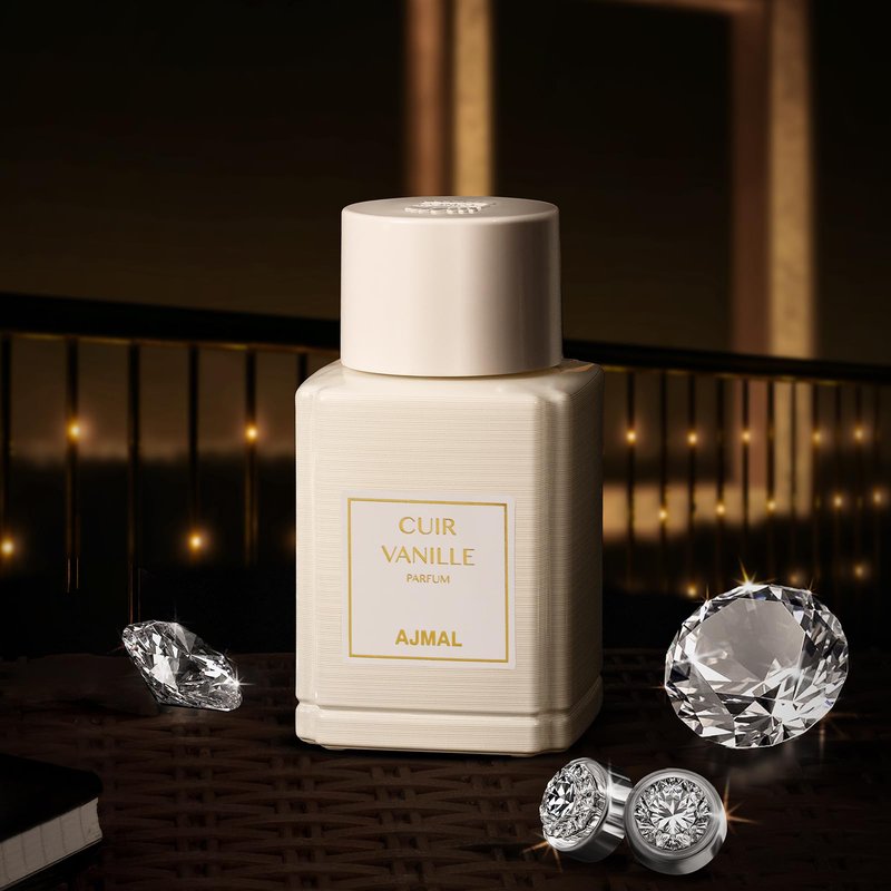 Ajmal Oud Marquis Cuir Vanille Eau de Parfum for Men – 3.4 fl oz| Luxury Vanilla Perfume | Long Lasting Blend of Leather, Amber & Musk | | Made in France | Crafted in Dubai | Exclusive for USA