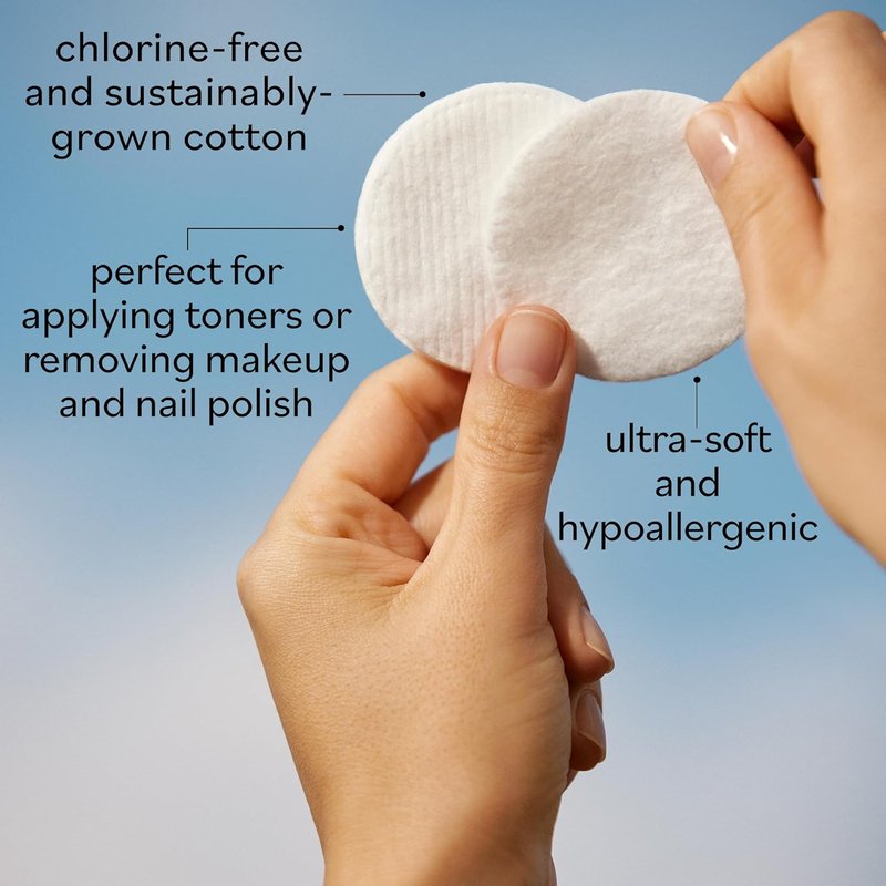 Organic Cotton Rounds for Sensitive Skin - 100% Pure GOTS Certified | 300 Count