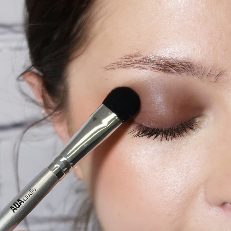AOA Studio 10-Piece Silver Brush Set | Professional Foundation, Blending, Blush & Powder Brushes