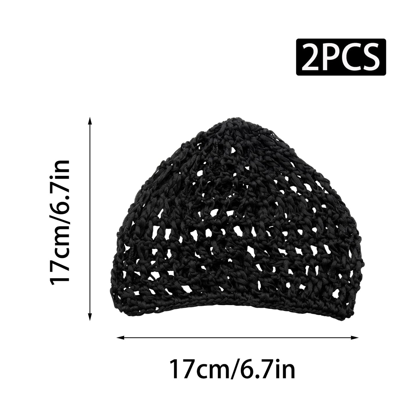 Wuyituart 2 Pcs Colorful Mesh Hair Wrap Shower Cap