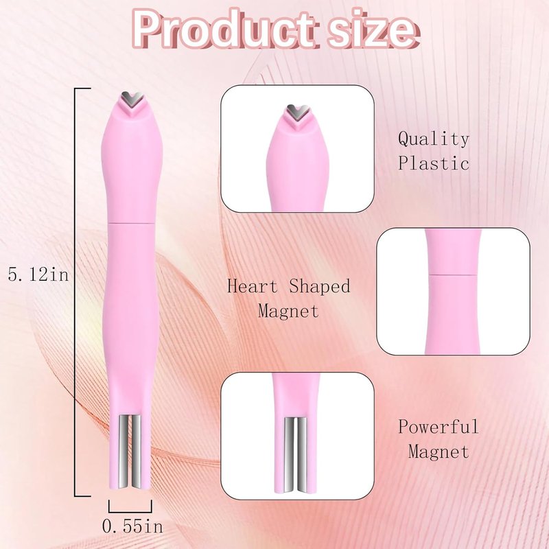 Skiennix 3-in-1 Cat Eye Nail Magnet - Versatile Heart, Round & Line Shapes | 2-Piece Nail Art Tool Set