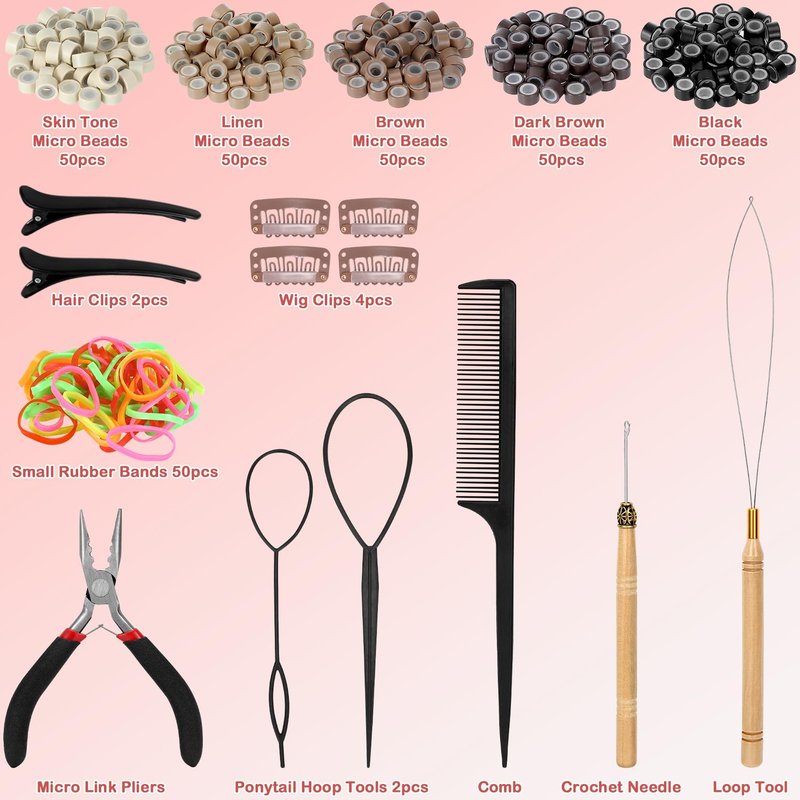 Revahope 8400 STRANDS Hair Tinsel Kit for Girls, 24 Colors 48 Inches Fairy Hair Tinsel Kit Heat Resistance Colorful Glitter Hair Extensions with Tools for Party Concert