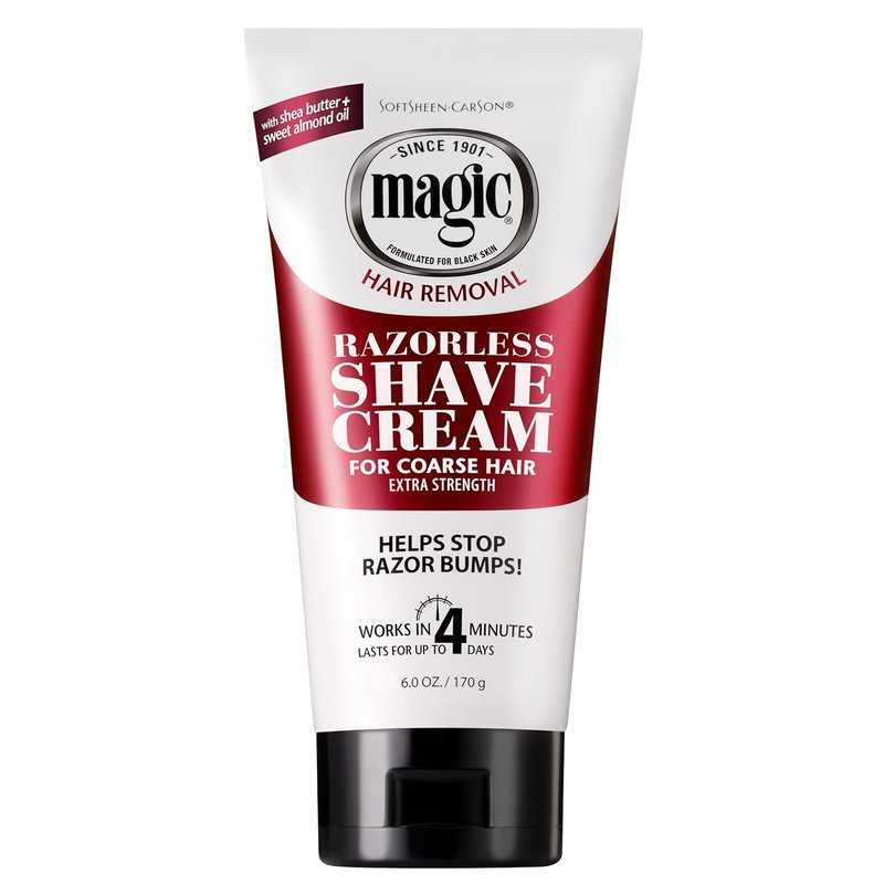 Magic Razorless Shaving Cream - Extra Strength Depilatory Hair Removal for Body Hair | 6 oz