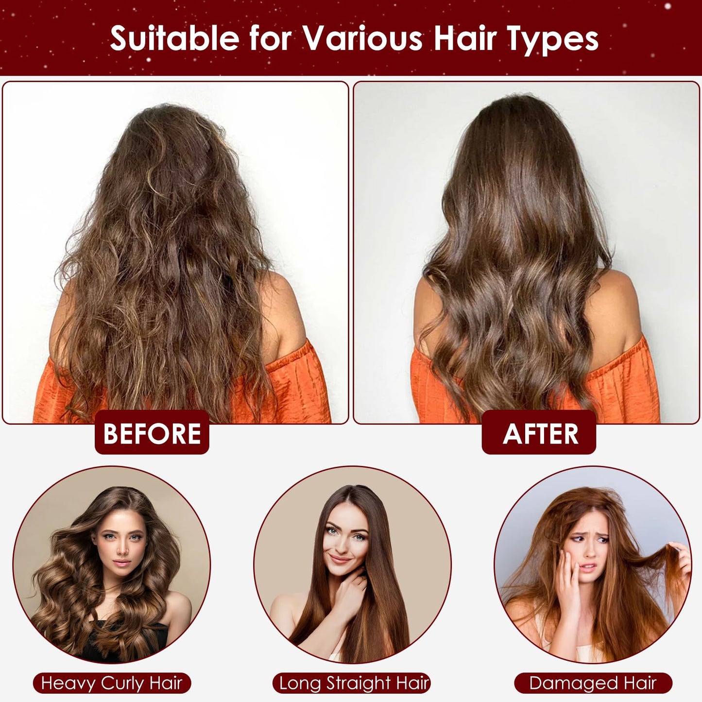 TEPENAR Hair Dryer Bonnet Attachment: Upgraded Extra Large Hooded Dryer Adjustable Hair Dryer Caps - Easy to Use for Natural Curly Textured Hair Care Styling Fast Drying - Rose Gold