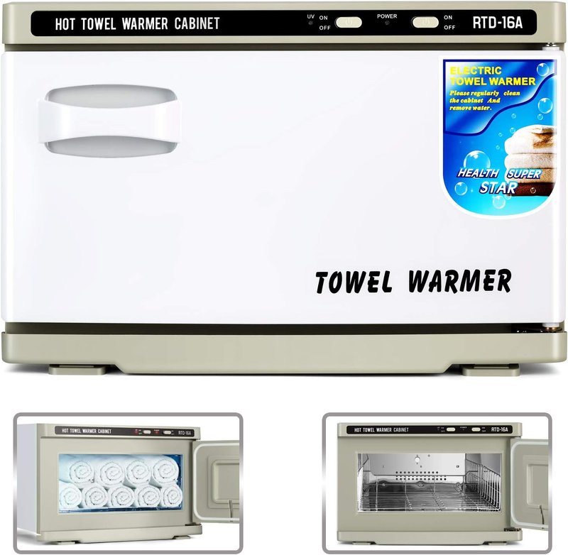 Skiennix Hot Towel Warmer - 16L Large Capacity Spa Cabinet with Fast Heating | Stainless Steel, White