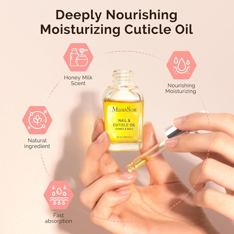 Cuticle Care Kit - Nourishing Cuticle Oil & Remover for Nail Growth | 25ML, 2PCS
