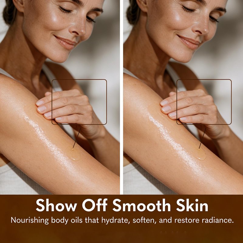 Gouda Silk Body Oil for Women, Perfume Oil, Visibly Firming, Deeply Anti Aging Moisturizing, Instantly Improve Elasticity, Non-greasy Hydration (2Pcs)
