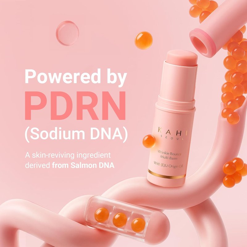 KAHI Wrinkle Bounce Multi Balm Stick - PDRN Collagen Hydrating Balm for Lips, Eyes & Face | All-in-One Moisturizer