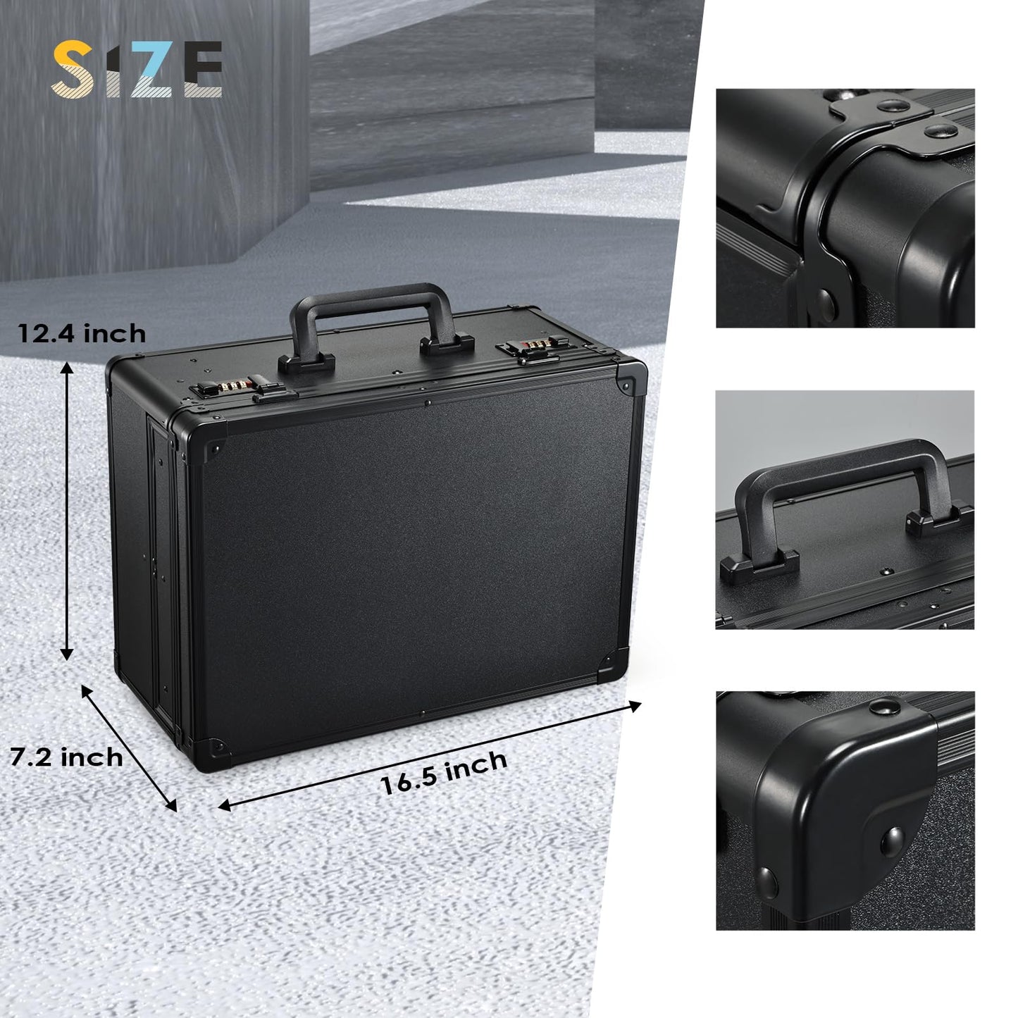 Yueieoun Barber Case with Clippers Sliding Tray, Profesional Barbers Briefcase Tool Case, Barber Cases for Clippers and Supplies, Hair Scissors Trimmer Organizer, Salon Grooming Hard Travel Suitcase