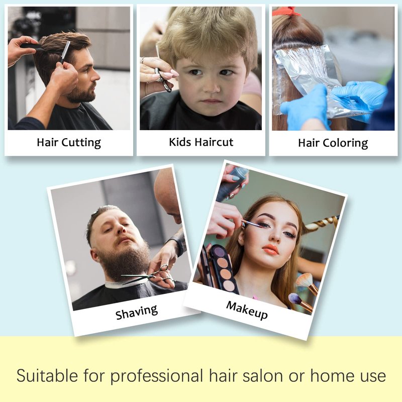 Iusmnur Barber Cape, Professional Hair Cutting Cape with Adjustable Metal Clip, Waterproof Haircut Salon Supplies for Hairdresser Styling & Home - 55 x 63 inches (Black)
