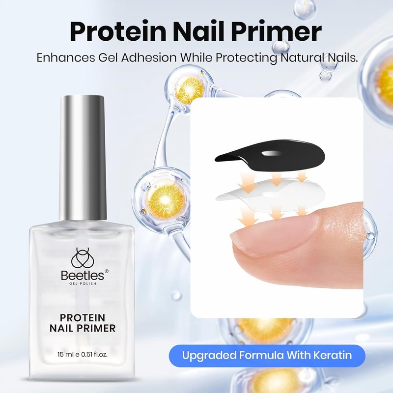 Beetles Gel Base & Top Coat Set - Extra Glossy, Acid-Free & HEMA-Free | 4 Pcs, 15ml