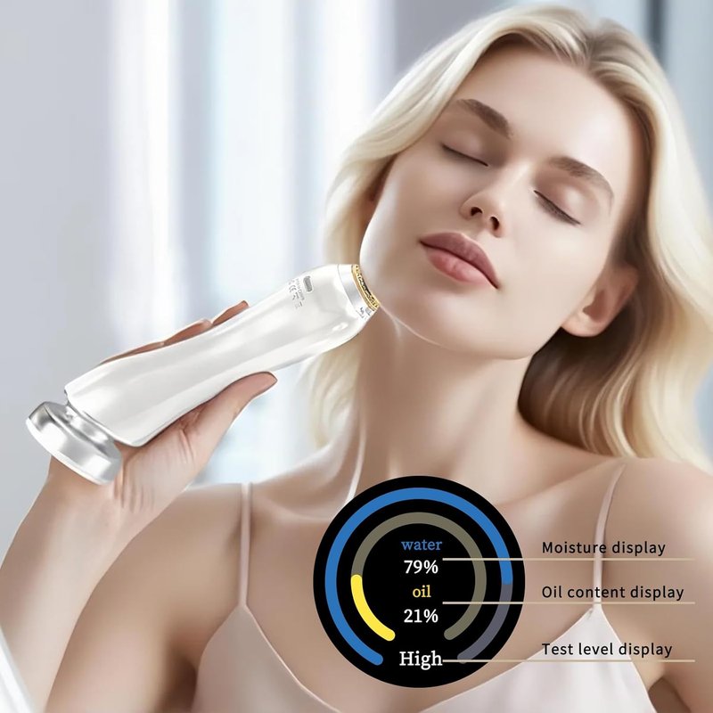 Skiennix 5-in-1 Beauty Massager - Facial & Neck Care with Red Light, Thermal, Vibration | Skin Detection Function